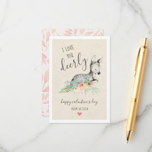 Ik hou van je Deerly Kinder klaslokaal Valentijns  Informatiekaartje