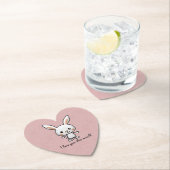 Ik hou van je, deze grote bunny kartonnen onderzetters (Insitu)