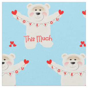 Ik hou van je, die grote stomme Teddy Bear Novelty Stof