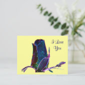 Ik hou van je digitale Rosebud Flower Photo Briefk Briefkaart (Staand voorkant)