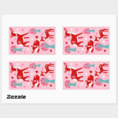 Ik hou van je dikke Valentijnsdag Rechthoekige Sticker (Vel)