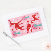 Ik hou van je dikke Valentijnsdag Rechthoekige Sticker (Envelop)