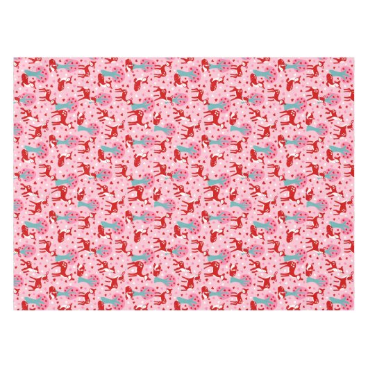 Ik hou van je dikke Valentijnsdag. Tafelkleed (Voorkant (Horizontaal))