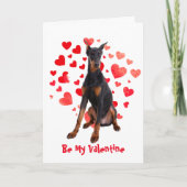 Ik hou van je Doberman Pinscher Dog Valentijn Feestdagen Kaart (Voorkant)