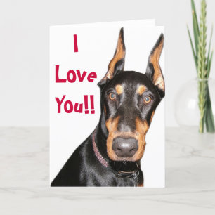 Ik hou van je!! Dobermann Kaart