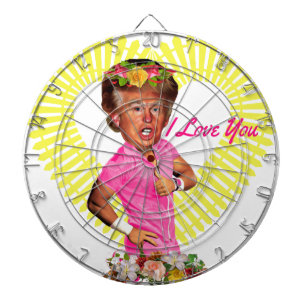 ik hou van je donald trump dartbord