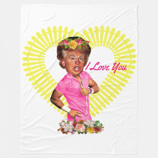 ik hou van je donald trump deken (Voorkant)