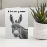 Ik hou van je Donkey Funny Kaart<br><div class="desc">Dit ontwerp kan op het gebied worden gepersonaliseerd dat door de foto en/of tekst te veranderen wordt verstrekt. Of het kan worden aangepast door te klikken deze Sjabloon personaliseert en dan de klik te kiezen om verdere optie aan te passen en de kleur van de achtergrond te schrappen of te...</div>