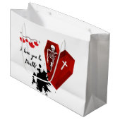 "Ik hou van je dood" Valentijn Dag Groot Cadeauzakje (Voorkant Gekanteld)