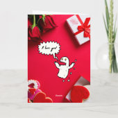 "Ik hou van je dood" Valentijn-dagkaart Bedankkaart (Achterkant)