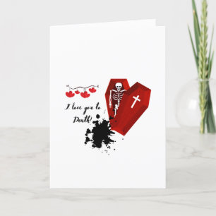 "Ik hou van je dood" Valentijn-dagkaart Bedankkaart