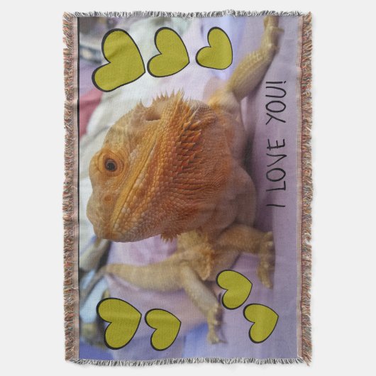 Ik hou van je... draak en hart. deken (Voorkant Verticaal)