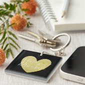 Ik hou van je drive Safe Gold Heart Keychain (Voorkant Rechts)