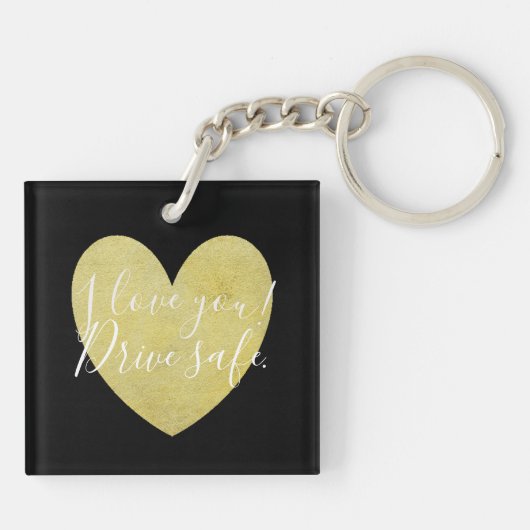 Ik hou van je drive Safe Gold Heart Keychain (Achterkant)
