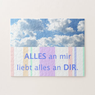 Ik hou van je Duits Quote Over Liefde Blue Sky Wol Legpuzzel