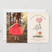 Ik hou van je dus Mush Mushrooms Valentijn Pun Fot Kaart (Voorkant)