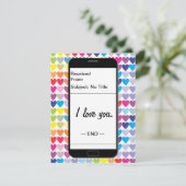 Ik hou van je E-mail Smartphone Romantische Valent Feestdagenkaart (Staand voorkant)