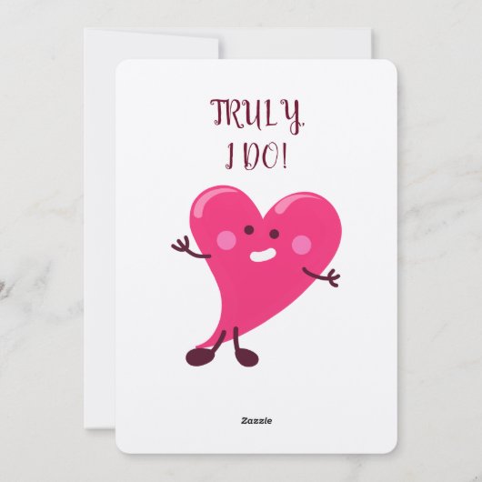 Ik hou van je! Echt waar. | U past Valentijn aan Feestdagenkaart (Achterkant)