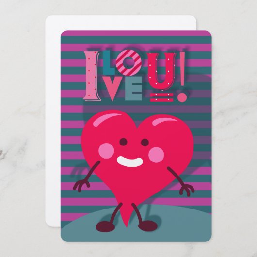 Ik hou van je! Echt waar. | U past Valentijn aan Feestdagenkaart (Voorkant / Achterkant)