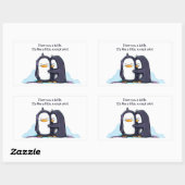 Ik hou van je een beetje pinguïns - Sticker (Vel)