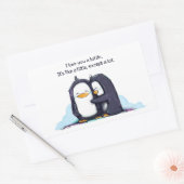 Ik hou van je een beetje pinguïns - Sticker (Envelop)