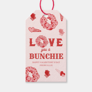 Ik hou van je een bunchie punny Valentijn Cadeaulabel