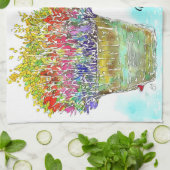 Ik hou van je een bushel en een peck keukenhanddoe theedoek (Gevouwen)