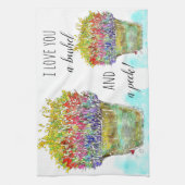 Ik hou van je een bushel en een peck keukenhanddoe theedoek (Verticaal)