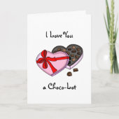 Ik hou van je een Choco-Lot Valentijnsdag Pun Kaart (Voorkant)