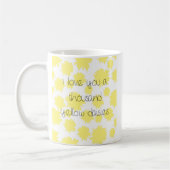 Ik hou van je een duizend Yellow Daisies Coffee Mo Koffiemok (Links)