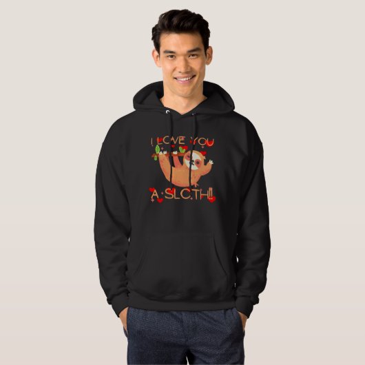 Ik hou van je een grappige Valentijnsdag. Hoodie (Voorkant volledig)