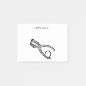 Ik hou van je, een holepunch post-it® notes (Voorkant)