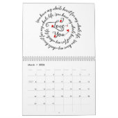 Ik hou van je... Een jaar van het houden van uitdr Kalender (Mar 2026)