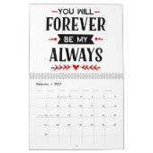 Ik hou van je... Een jaar van het houden van uitdr Kalender (Feb 2027)