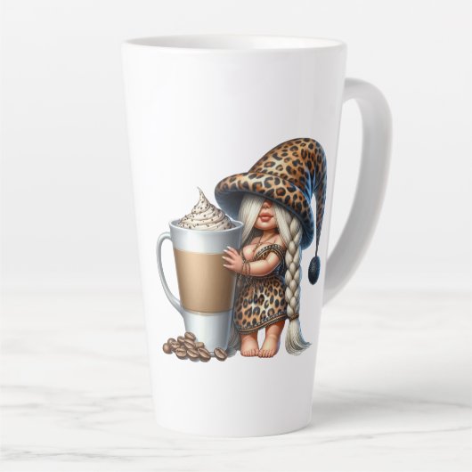 Ik hou van je een latte 17 oz. Mok (Rechterhoek)