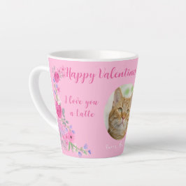 Ik hou van je een latte aangepaste Valentijn van C Mok