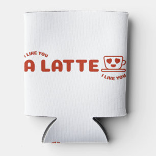 Ik hou van je een latte blikjeskoeler