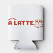 Ik hou van je een latte blikjeskoeler (Achterkant)