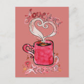 Ik hou van je, een latte briefkaart (Voorkant)