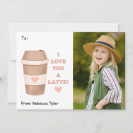 Ik hou van je, een Latte Classroom Foto Valentijns Feestdagenkaart