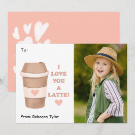 Ik hou van je, een Latte Classroom Foto Valentijns Feestdagenkaart