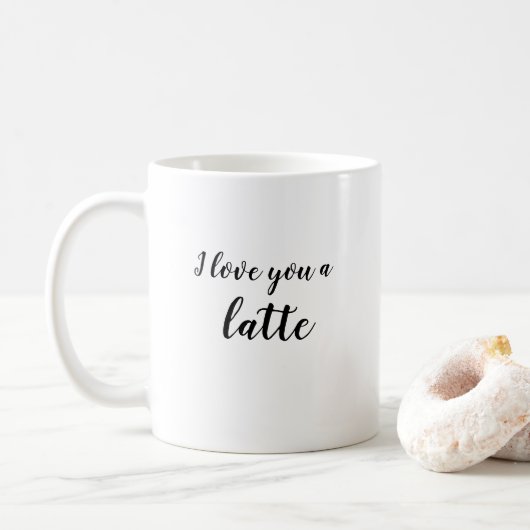 Ik hou van je een Latte Coffee Mok (Met donut)