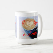 Ik hou van je een Latte Coffee Mok (Voorkant rechts)