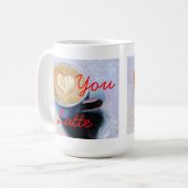 Ik hou van je een Latte Coffee Mok (Voorkant links)