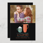 Ik hou van je, een latte feestdagenkaart (Voorkant / Achterkant)