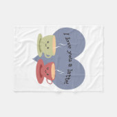 Ik hou van je een latte! fleece deken (Voorkant (Horizontaal))