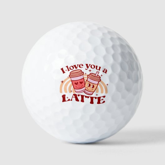 Ik hou van je, een latte golfballen (Voorkant)