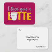 Ik hou van je, een latte grappige Valentijnsdag Notitiekaartje (Voorkant / Achterkant)