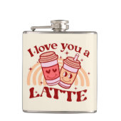 Ik hou van je, een latte heupfles (Voorkant)