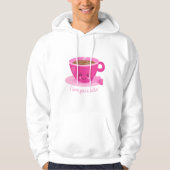Ik hou van je een Latte Hoodie (Voorkant)